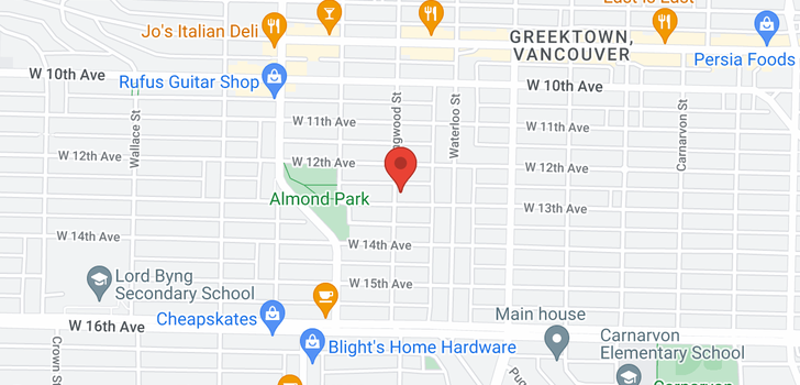 map of 3493 W 13TH AVENUE